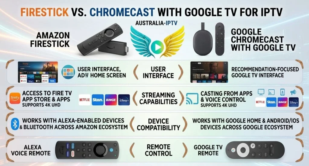 Firestick vs Chromecast Australia-IPTV IPTV BOX